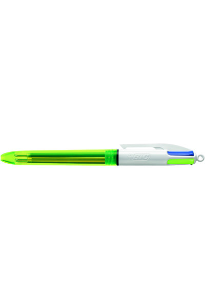 Bic Pen - Ballpoint 4 Colour: Fluoro Retractable (Box of 12)