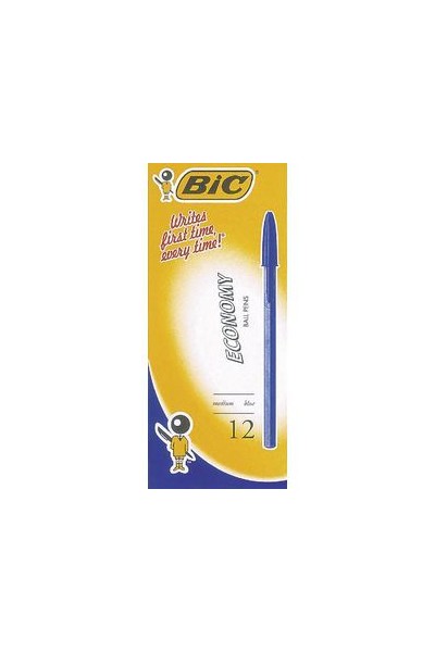 Bic Pen - Ballpoint Economy: Medium Blue (Box of 12)
