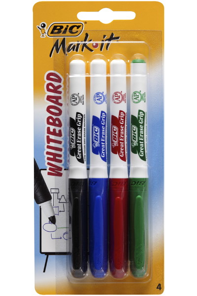 Bic Whiteboard Markers - Mark-It (Bullet Tip): Assorted (Pack of 4)