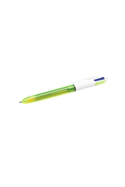 Bic Pen - Ballpoint (4 Colour) Retractable: Medium Black/Blue/Red/Green (Box of 12)