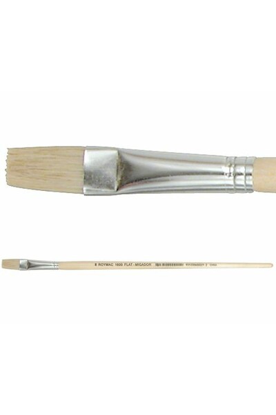 Hog Hair Brushes - Flat: Size 8 (Pack of 12)