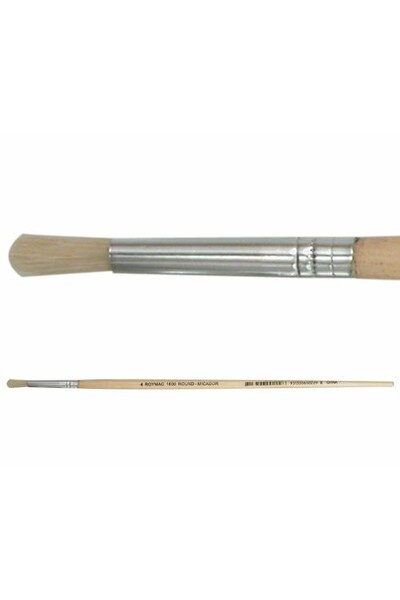 Hog Hair Brushes - Round: Size 4 (Pack of 12)