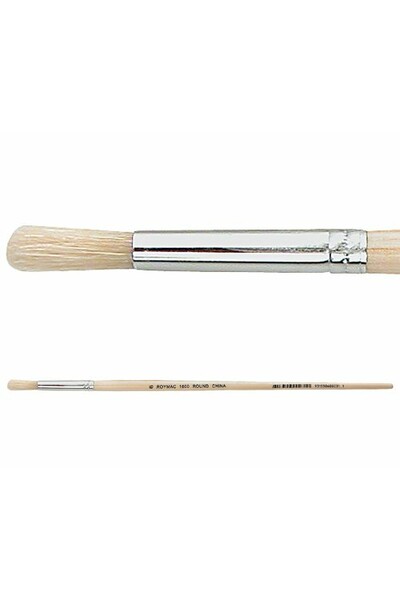 Hog Hair Brushes - Round: Size 6 (Pack of 12)