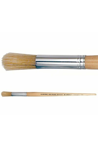 Hog Hair Brushes - Round: Size 12 (Pack of 12)