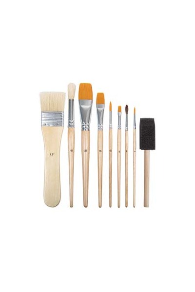 Art & Craft Brush Set Asst - Set of 9