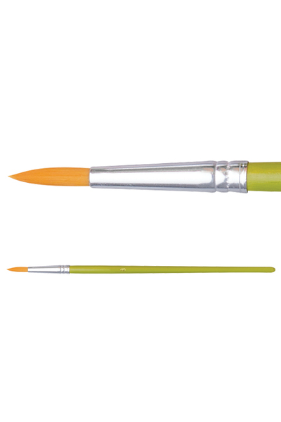 Budget Taklon Brushes - Round (Pack of 10): Size 8