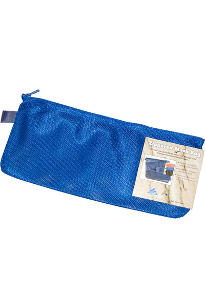 Mesh Pencil Case 135x330mm - Zippered (Blue)