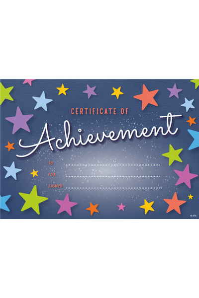Achievement - PAPER Certificates (Pack of 200)