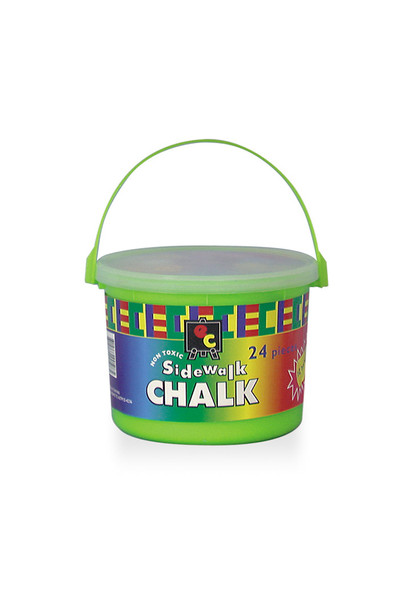 Sidewalk Chalk Bucket - 24 Pieces
