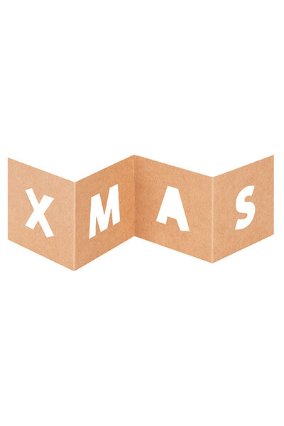 XMAS - Christmas Cut-Outs: Kraft & White (Pack of 10)