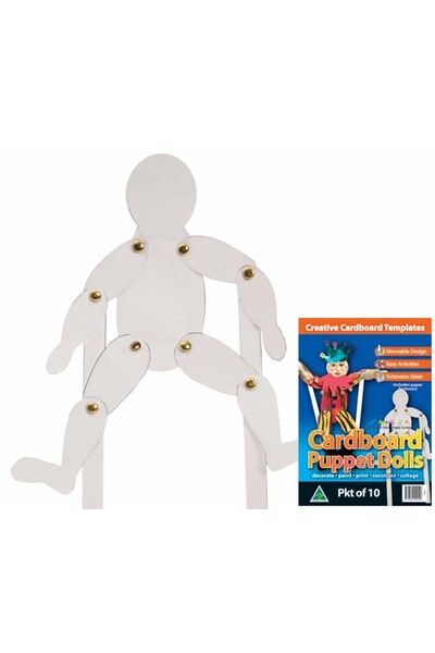 Cardboard Puppet Dolls - Pack of 10
