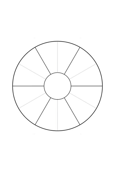 Cardboard Colour Wheel Template 300gsm 210mm 10’s