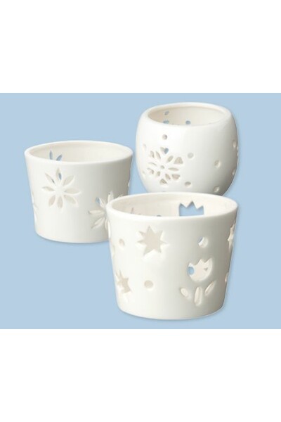 Ceramic Tea Light Holders - Pack of 3