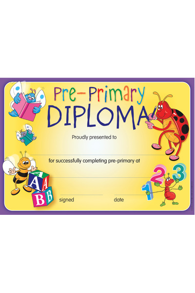 Pre-Primary Diploma Merit Certificate - Pack of 35