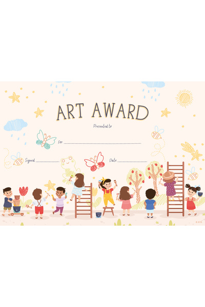 Creativity in Colour (Art Award) - PAPER Certificates (Pack of 35)