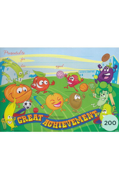 Great Achievement Sport Certificate - Pack of 200 (Previous Design)