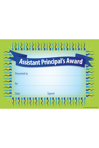 Assistant Principal's Award Certificate - Pack of 35