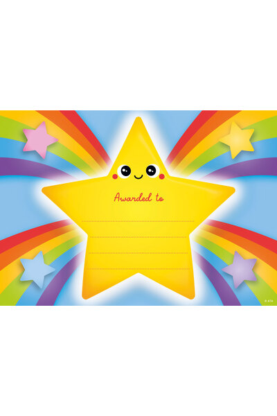 Rainbow Star - CARD Certificates (Pack of 100)