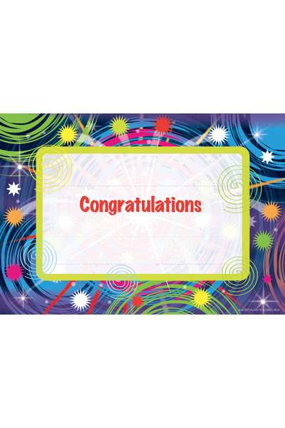 Congratulations Certificate: Paper - Pack of 200