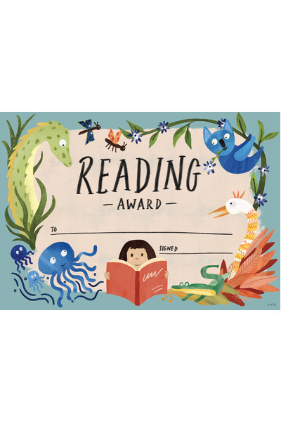 Wild Creatures Reading Award - CARD Certificates (Pack of 100)