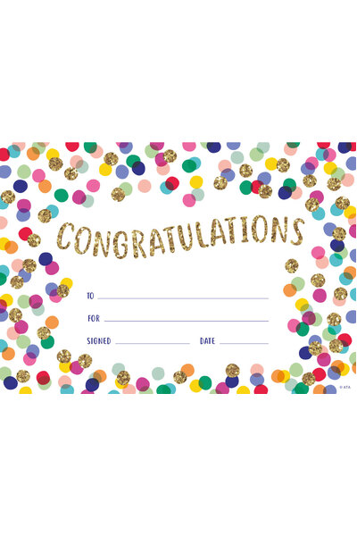 Confetti - PAPER Certificates (Pack of 200)