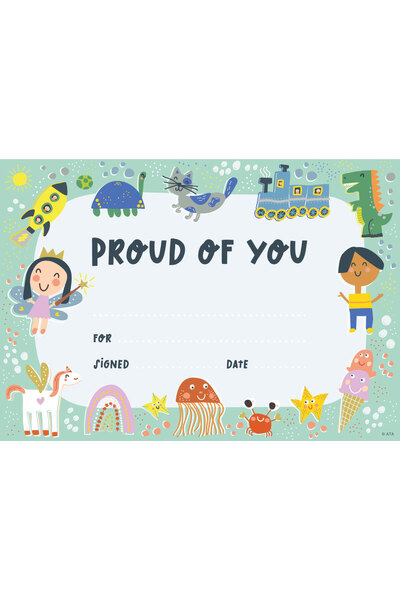 Kid-Drawn Doodles - CARD Certificates (Pack of 100)