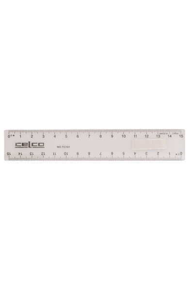 Celco Ruler TC101 - 15cm: Clear Plastic (Box of 25)