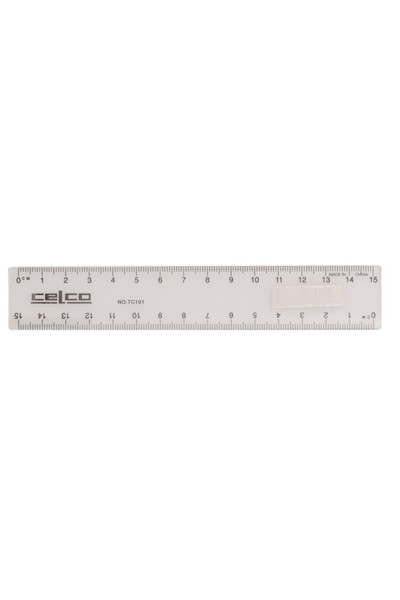 Celco Ruler TC101 - 15cm: Clear Plastic (Box of 25)