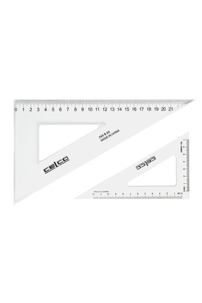 Celco Set Square - 210mm: 60 Degree Clear (Box of 36)