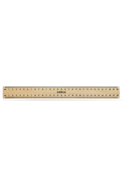 Celco Ruler 30cm - Metal Edge (Wooden)