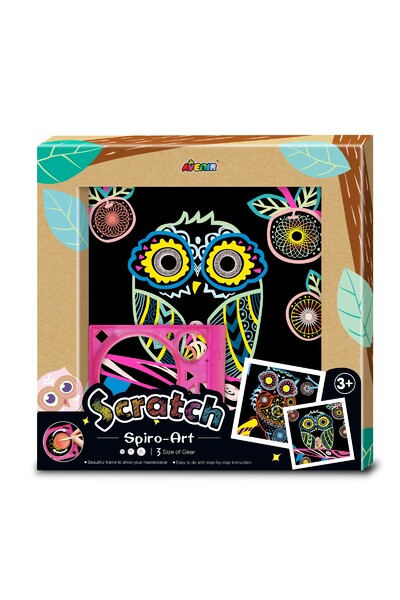 Avenir - Scratch Spiro Art: Owl