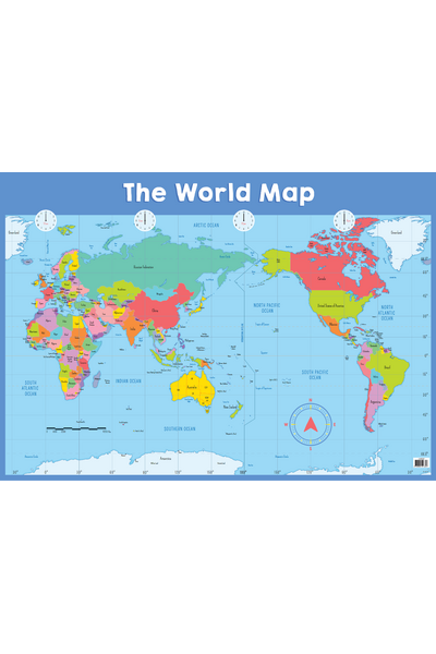 The World Map (Centre-Folded) A1 Chart