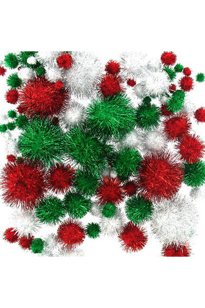 Pom Poms - Christmas: Glitter (Pack of 138)