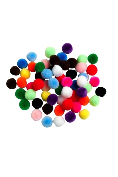 Pom Poms - 38mm: Assorted (Pack of 50)