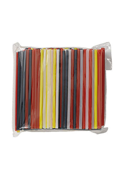 Straws Assorted Colours - Pack of 250 