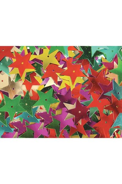 Sequins Large Stars - Assorted Colours (25gm)