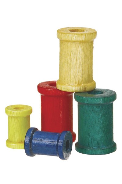 Wooden Spools - Coloured (Pack of 38)