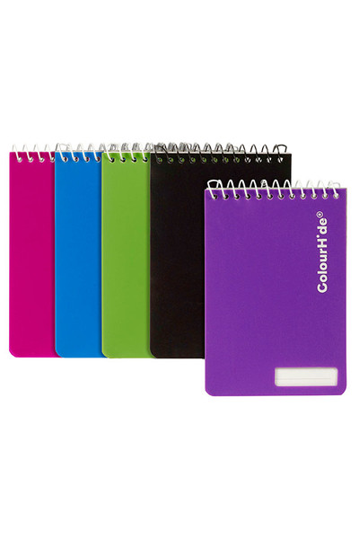 Colourhide Notebook - 112x77mm Pocket (Assorted): 96 Pages (Pack of 5)