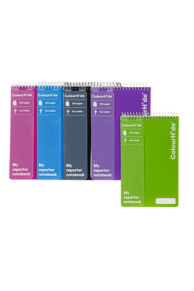Colourhide Notebook - 126x207x10mm Reporter (Assorted): 200 Pages