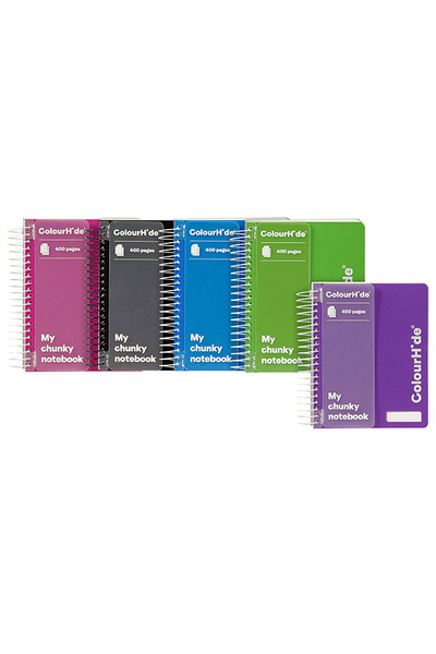 Colourhide Notebook - 125x140x20mm Chunky (Assorted): 400 Pages