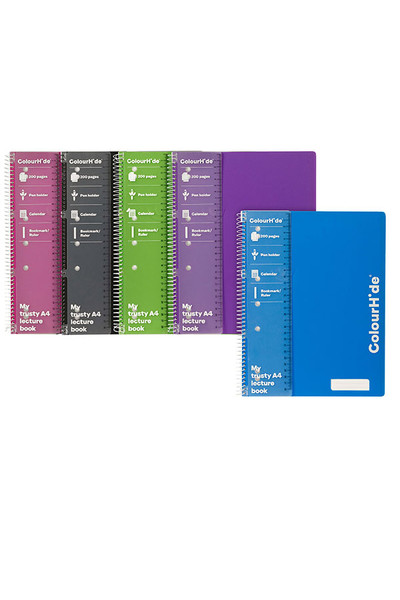 Colourhide Notebook - A4 Lecture Book: Assorted (200 Pages) - Single