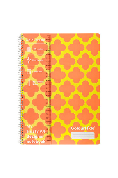 Colourhide Notebook - A4 Designer (Orange Scales): 120 Pages