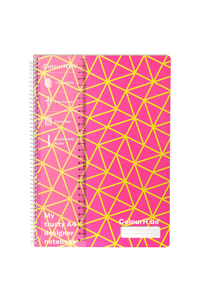 Colourhide Notebook - A4 Designer (Pink Dots): 120 Pages