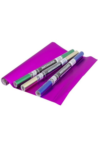 Contact Book Covering Self-Adhesive (1mx450mm) - 50 Micron: Metallics (Box of 20)