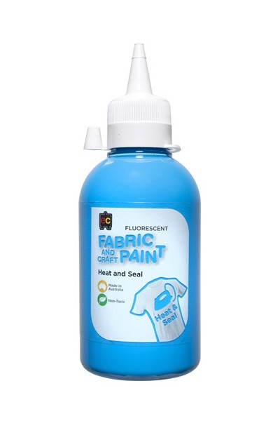 Fluorescent Fabric and Craft Paint - 250mL: Blue