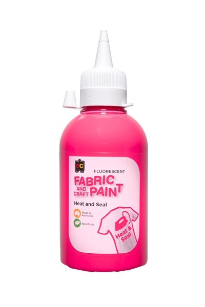Fluorescent Fabric and Craft Paint - 250mL: Pink