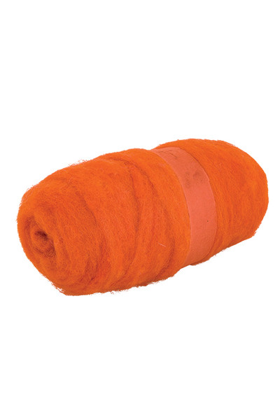 Crafting Combed Wool - Coarse: Orange (100g)