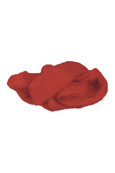 Crafting Combed Wool - Coarse: Red (100g)
