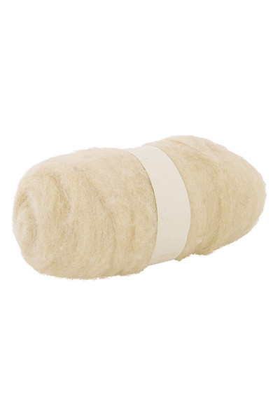Crafting Combed Wool - Coarse: White (100g)