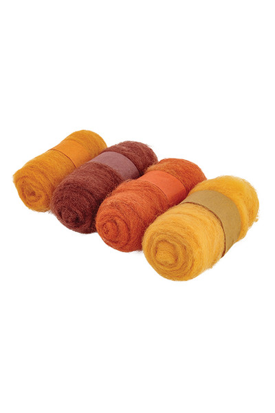Crafting Combed Wool - Coarse: Autumn Pack